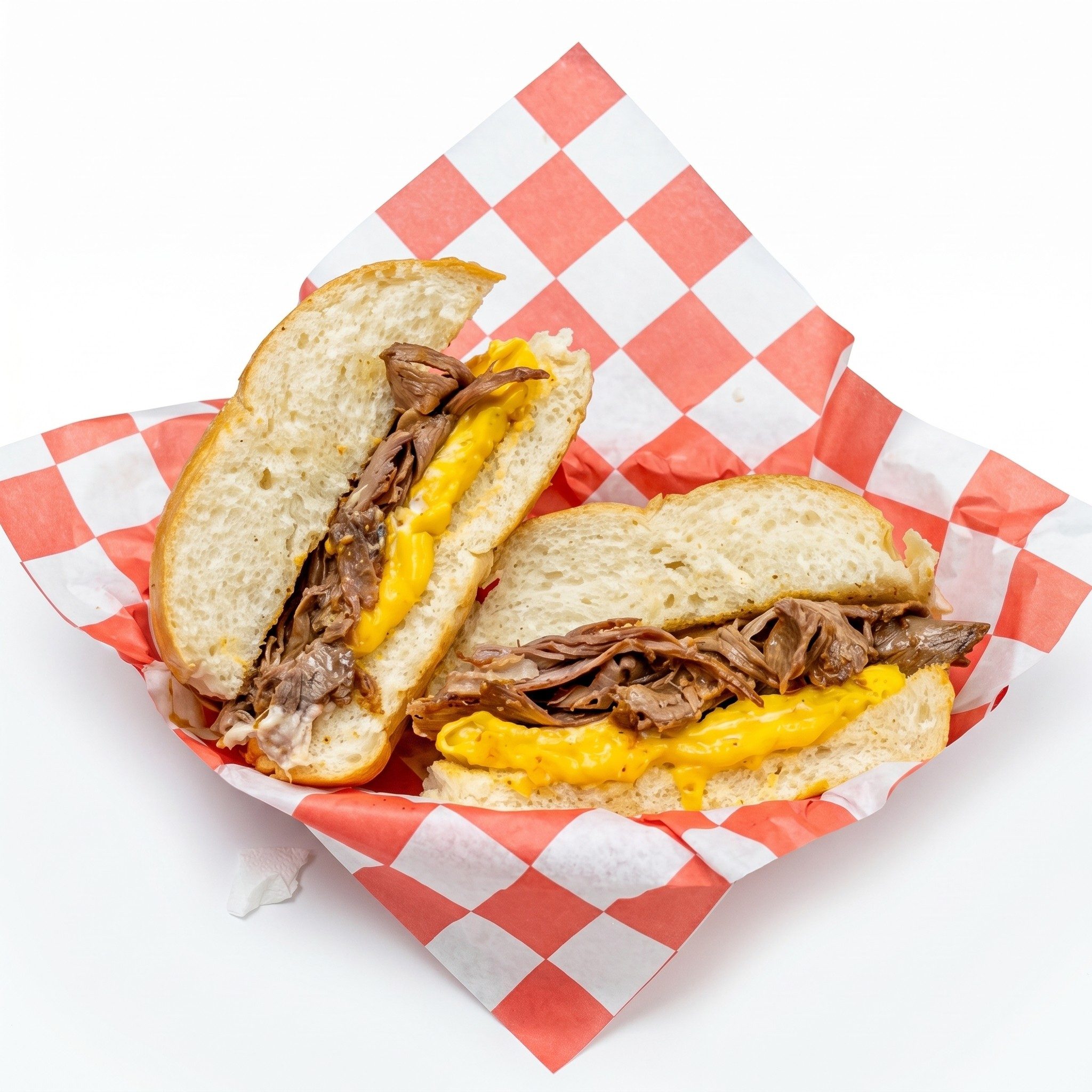 Premium Beef, Egg, & Cheese Sandwich.